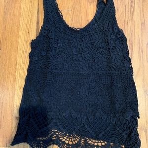 black patterned tank top